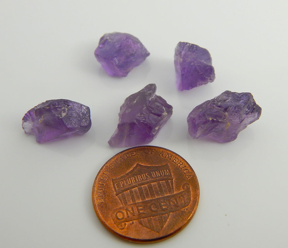 Thumbnail: Amethyst Facet Rough Parcel 5.1 Grams (#6)