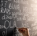 Chalkboard with Different Languages