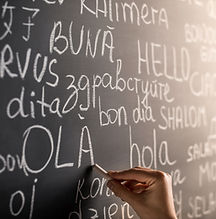 Chalkboard with Different Languages