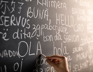 Chalkboard with Different Languages
