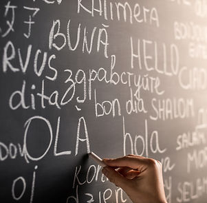 Chalkboard with Different Languages