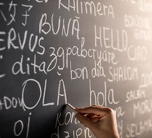 Chalkboard with Different Languages