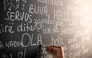 Chalkboard with Different Languages