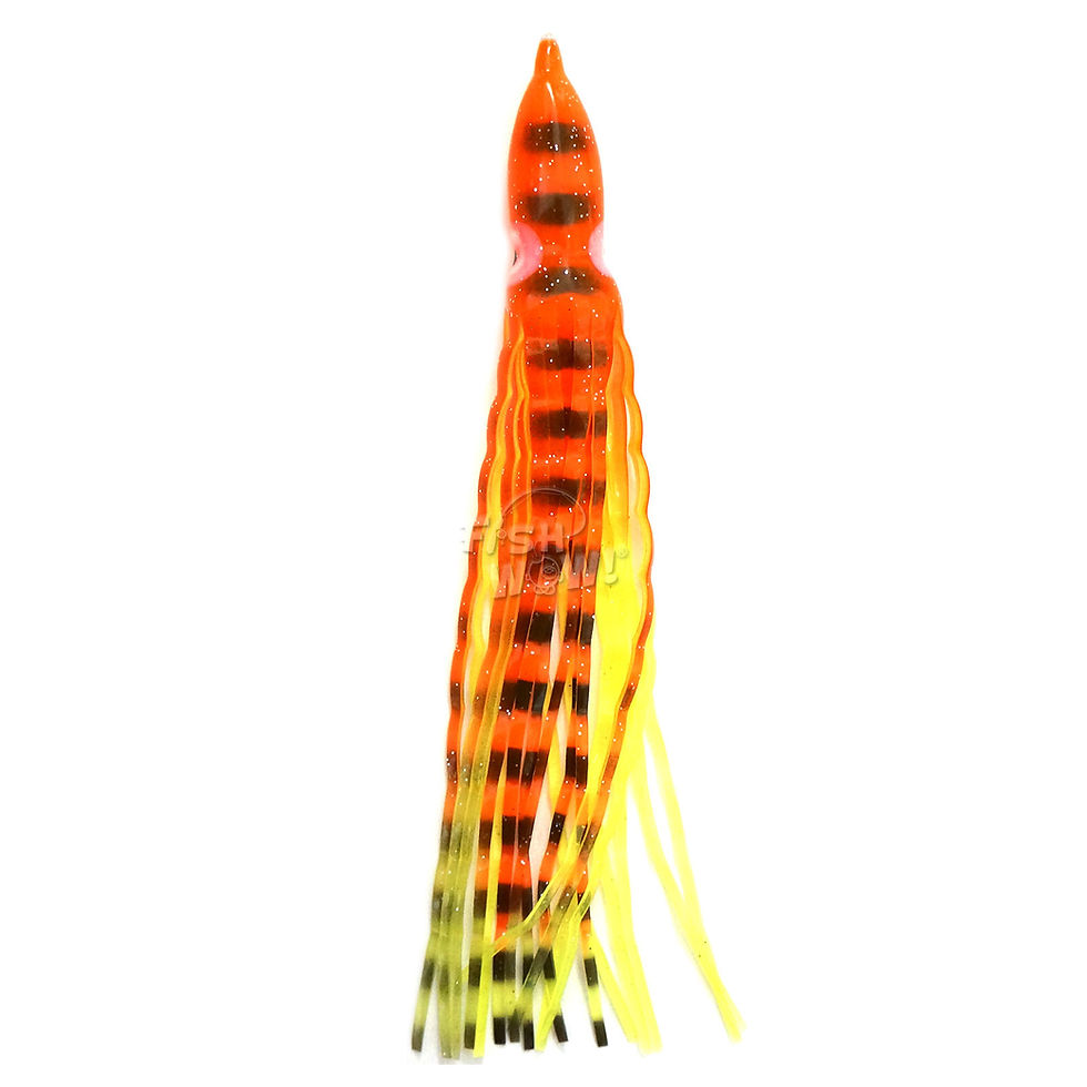 Thumbnail: 8" Crinkle Squid Skirt Random Colors - 50 pieces