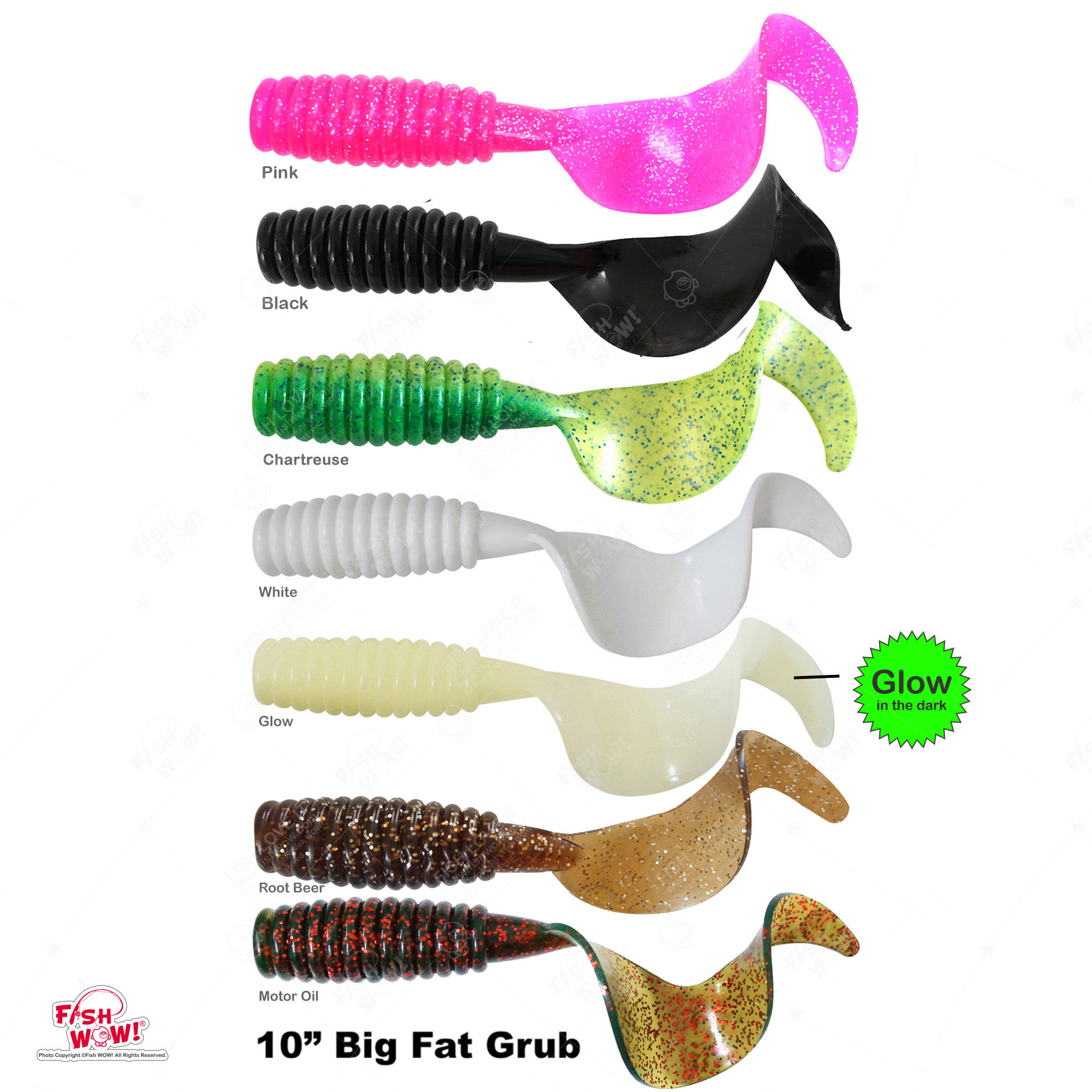 10" Extra-fatty Perch Grub - 2 pieces