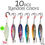 Thumbnail: 10pcs 80g Fishing Flat Fall jig 2.8oz Vertical Jig Trolling with Two Assist Hooks 5-Color Set