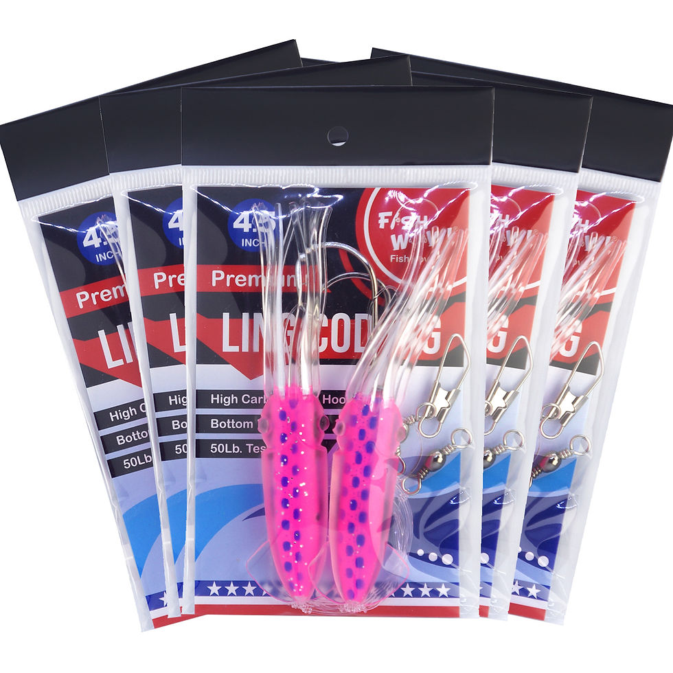 Thumbnail: 4.5" Fishing Ling Cod Rig - 5 packs