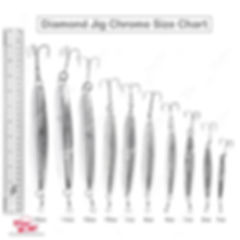 Diamond Jig Chrome Silver jig with a Treble Hook