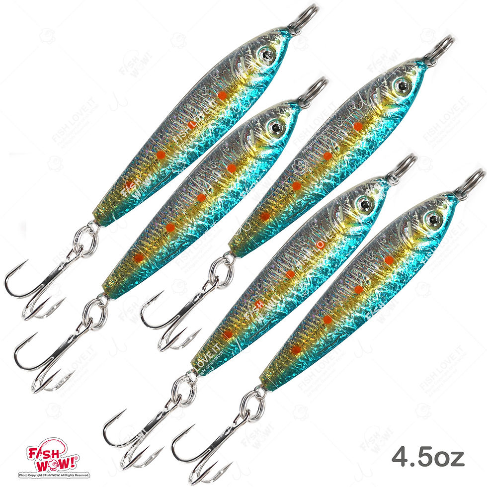 Thumbnail: 4.5oz Mega live bait jig - 5 pieces