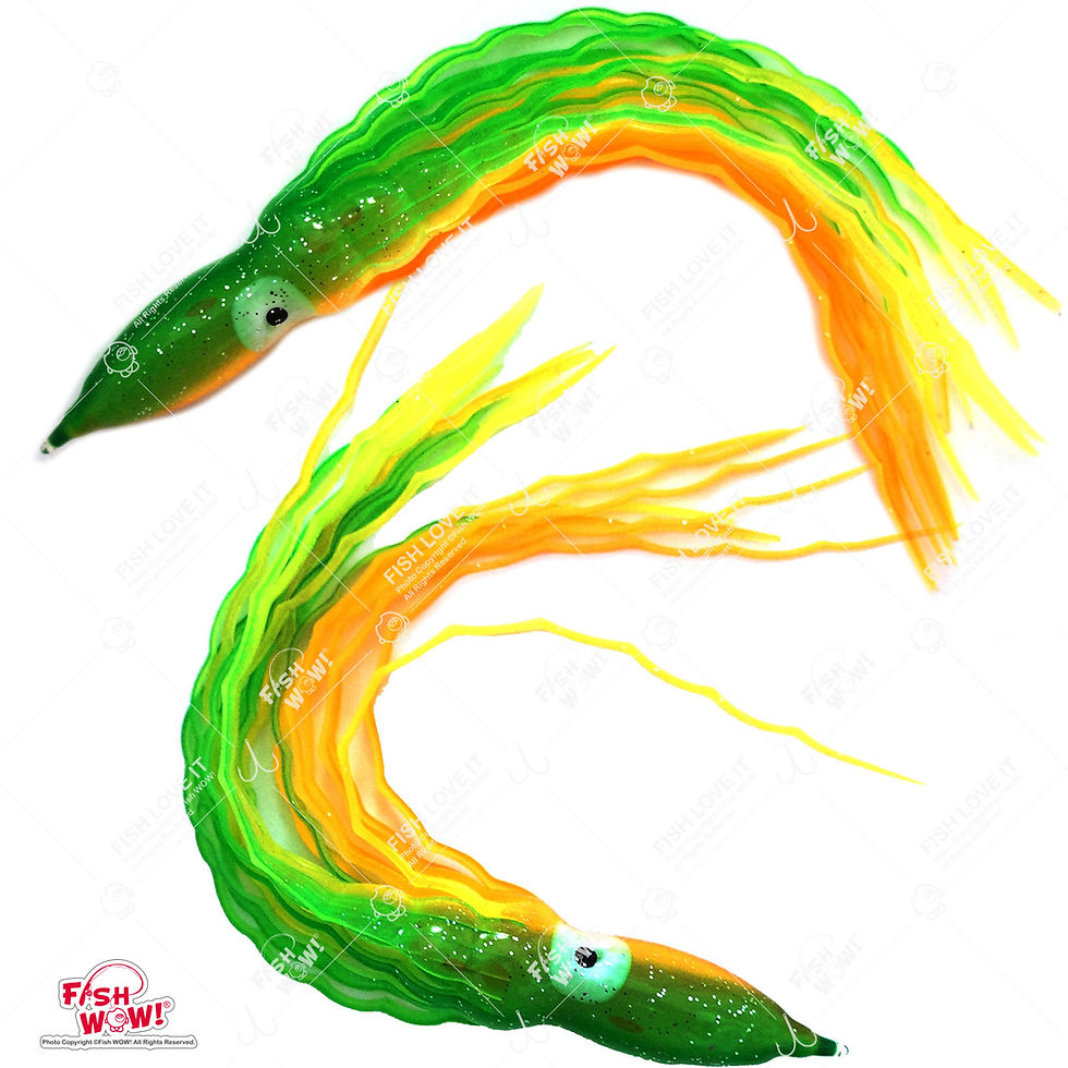 Thumbnail: 8" Crinkle Squid Skirt Random Colors - 50 pieces