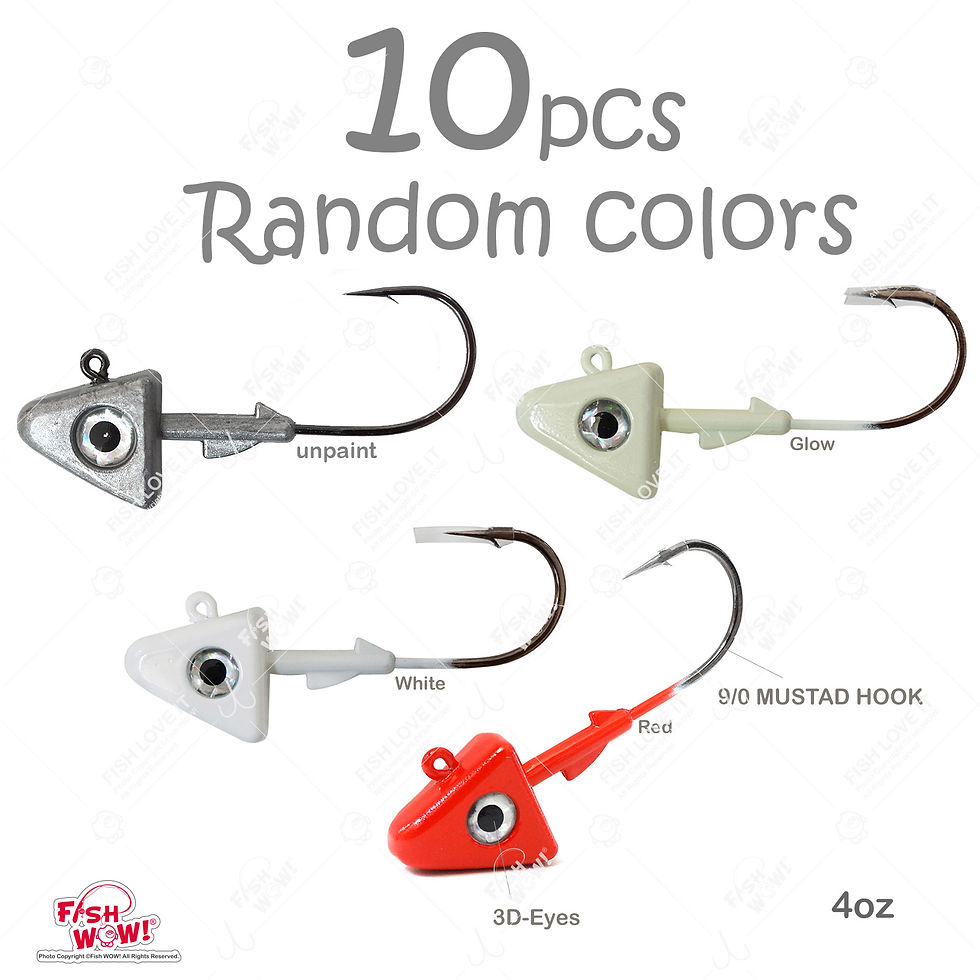 Thumbnail: 4oz Shad Jig Head 32786 MUSTAD Hook - Random Colors