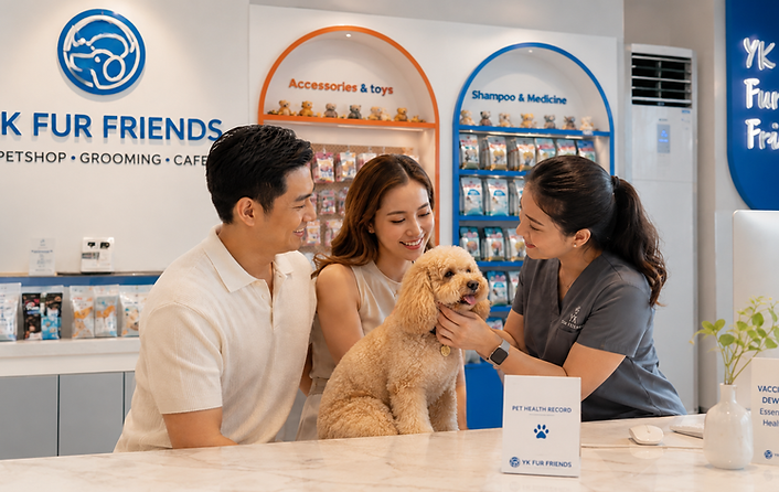 YK Fur Friends pet vaccination and deworming support in Bel-Air, Makati for dogs and cats, with pet health record guidance and licensed vet-partnered care by appointment
