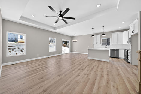 Open living room and kitchen at 31488 Hillside