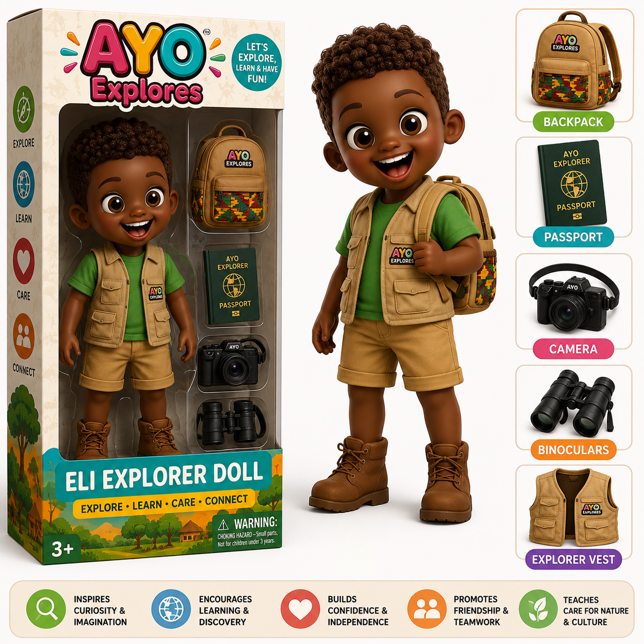 Ayo Explores™ Adventure Dolls Collection – Collect the Whole Family!