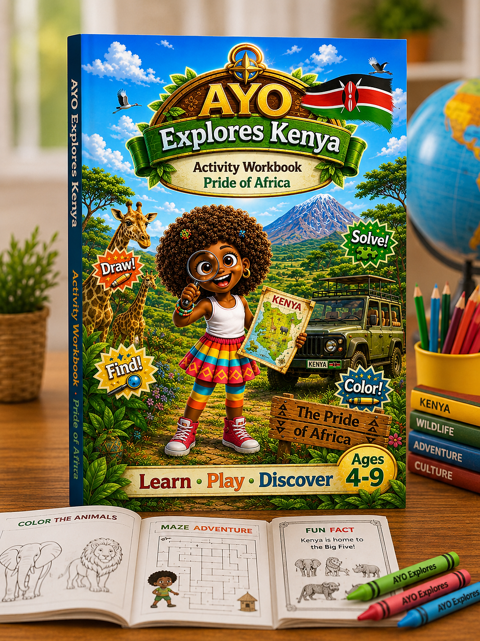 Thumbnail: Ayo Explores Kenya Workbook -  Pride of Africa