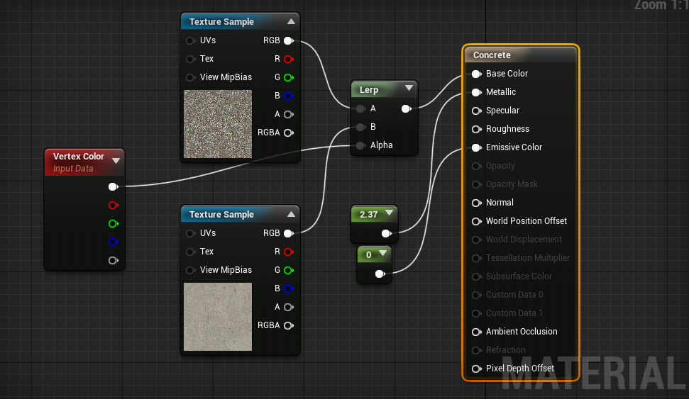 Using materials in UE4