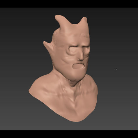 3D Demon Character Head
