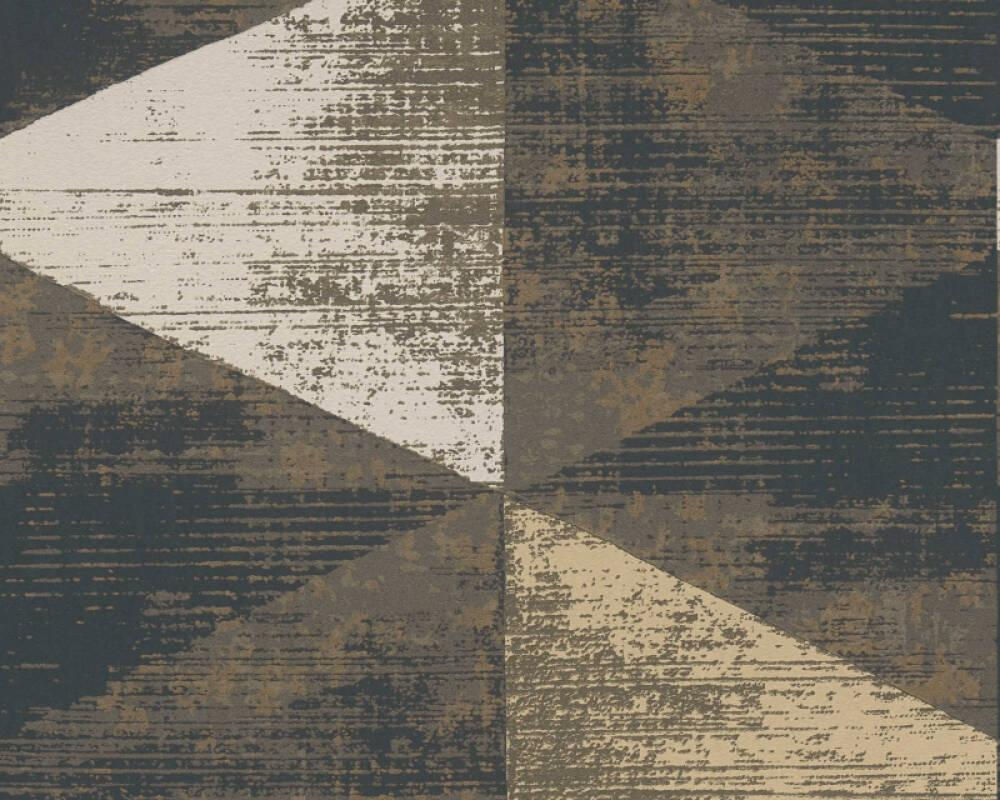 Triangle Beige and Uguisucha Wallpaper