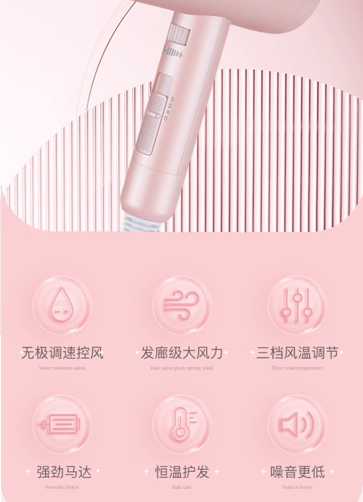 縮圖：Eurlanz蓝光恒温护发吹风机