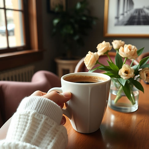 coffee cup in hand peaceful at the table.jpg