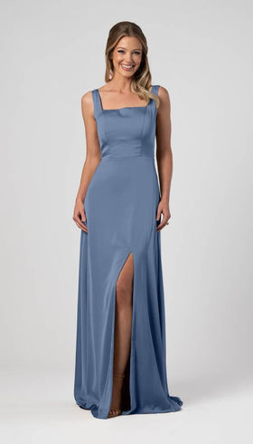 black satin plus size bridesmaid dress BABARONI Satin Black Bridesmaid Dresses A-line One Shoulder Sleeveless  Floor-length  BABARONI UK