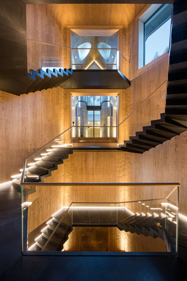 st moritz villa floating feature stair