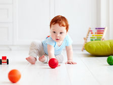 baby playing with toys