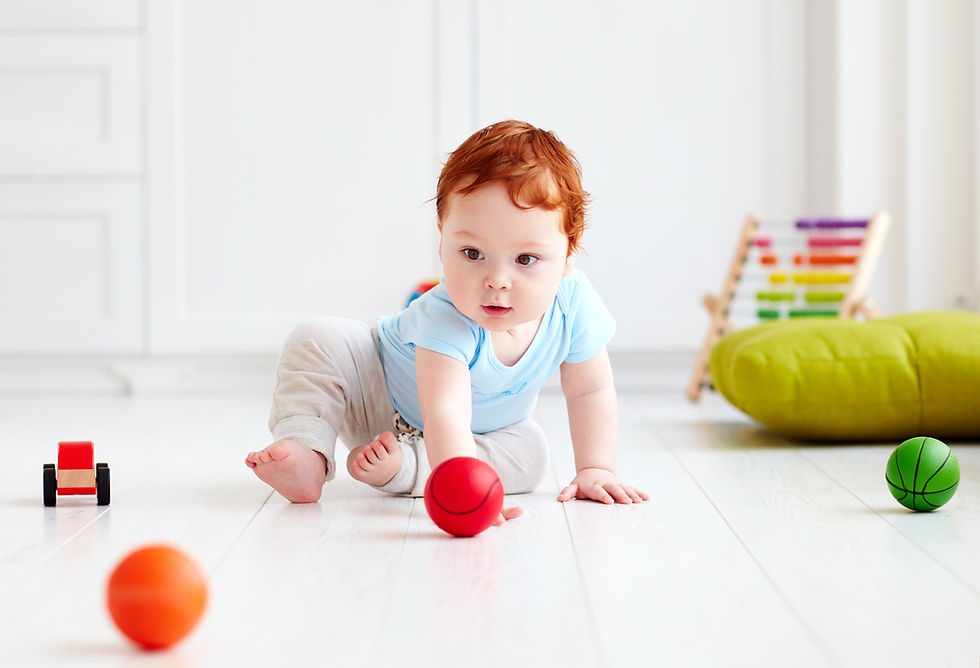 Baby Playing Indoors