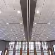 Beautiful interior ceiling of a house with lights