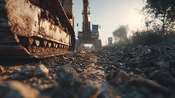 Heavy machinery at work