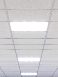 White ceiling on an enclosed area