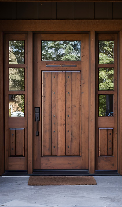 Traditional front entrance door