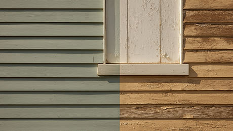 Two-tone house facade 