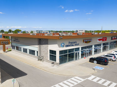 Aerial view of Fraccaro Dental Group building