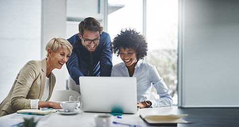 collaboration and business people in the office while working on a company project