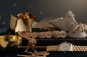 Luxurious golden accessories collection