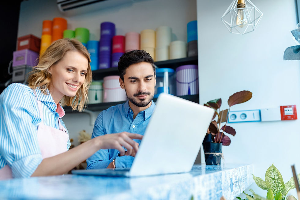 Entrepreneur couple at work
