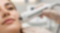 Woman receiving facial radio frequency lifting treatment