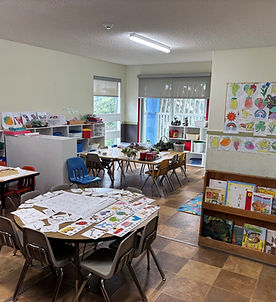 A round table in classroom