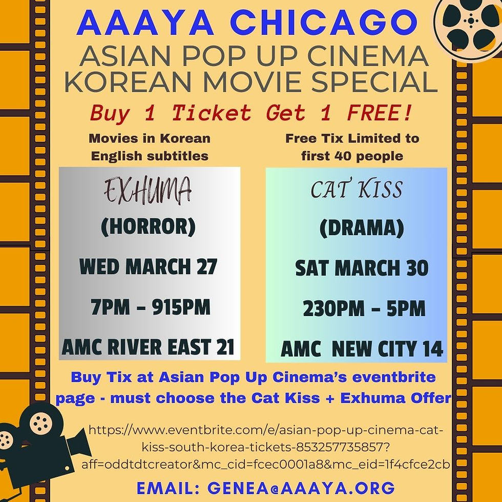 AAAYA Chicago Korean Movie BOGO Special