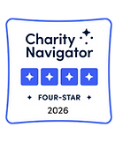 Website Badges for TOMAGWA include NHSC Site and HRSA, Charity Navigator, Gold ratings from the American Heart Association, and Advancing HIT for Quality Health Center Program