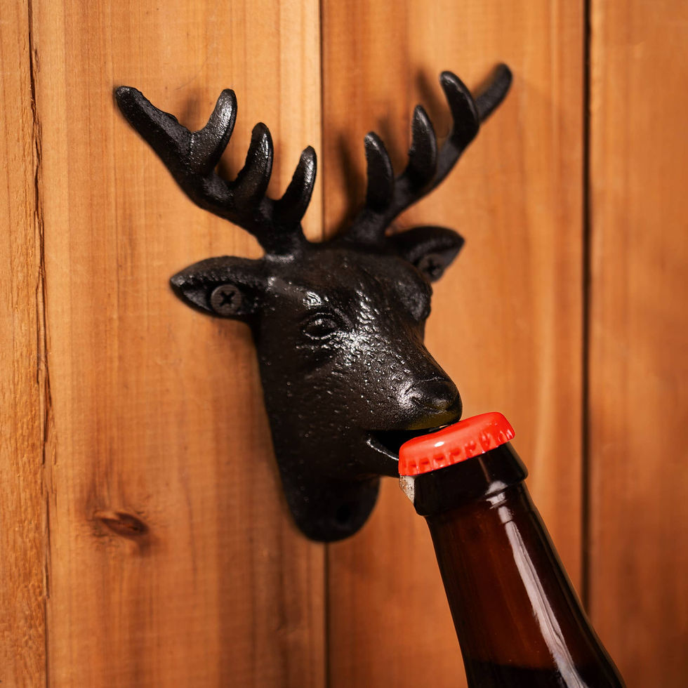 Thumbnail: Deer Cast Iron Wall Mounted Bottle Opener