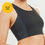 Thumbnail: Diamond Jacquard Block Sports Bra - Black