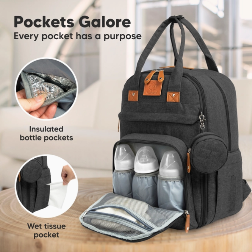 Thumbnail: Rove Diaper Backpack - Charcoal