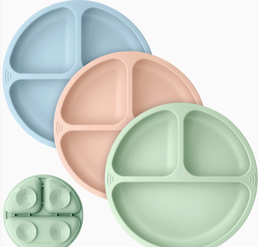 Set/3 KeaBabies Suction Plates - Mellow