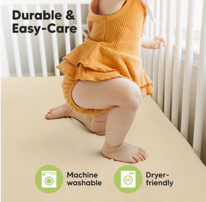 Thumbnail: Isla Fitted Crib Sheet (Khaki)