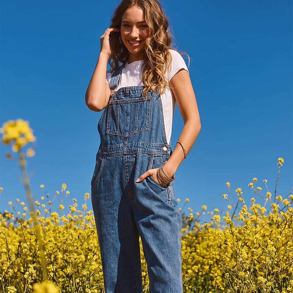 Thumbnail: COTTON DENIM OVERALLS
