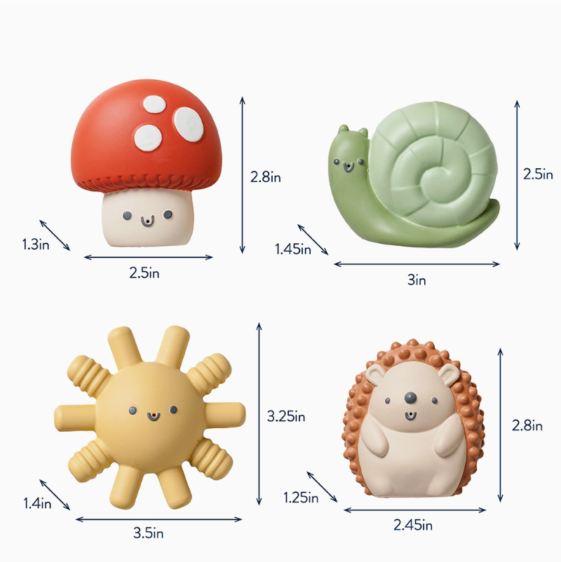 Thumbnail: Itzy Squirt™ 4-pack of Soft Bath Toys