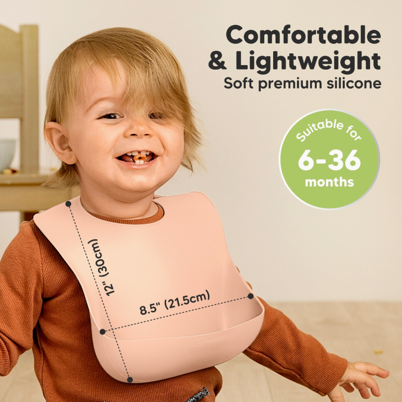 Thumbnail: 2/pk Silicone Bibs - Dusk