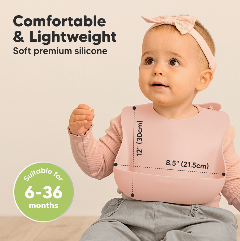 Thumbnail: 2/pk Silicone Bibs - Mellow